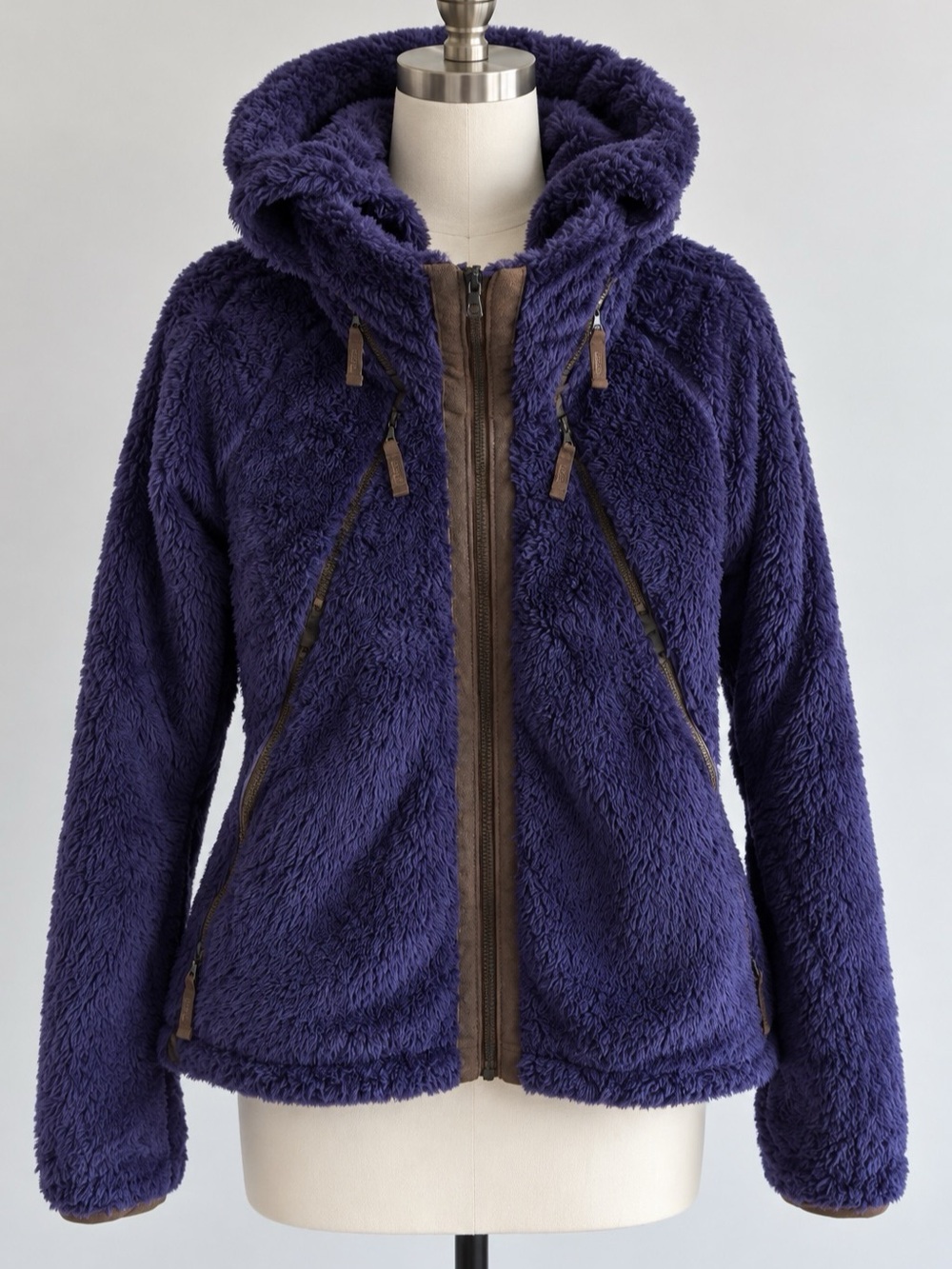 Kuhl Teddy Fleece Hooded Jacket in Purple Size Medium Very Good